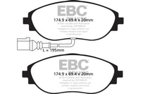 EBC 12+ Volkswagen CC 3.6 Greenstuff Front Brake Pads - Burkken Auto Parts