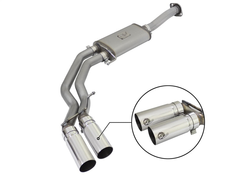 aFe Rebel Exhausts 3in SS Cat-Back 15-16 Ford F-150 EcoBoost V6 2.7/3.5L V8 5.0L w/ Polished Tips - Burkken Auto Parts