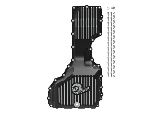aFe 17-19 GM Diesel V8-6.6L L5P Engine Oil Pan w/ Machined Fins