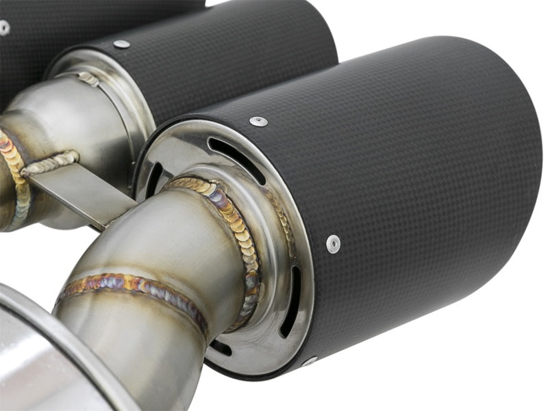 aFe POWER Takeda 2-1/2in to 2-1/4in 304SS Catback Dual-Exit Exhaust 17+ Honda Civic Type R w/CF Tips - Burkken Auto Parts