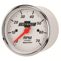 Autometer Arctic White GM 3-1/8in 7000RPM 4, 6, 8 Cyl Electrical Tachometer Gauge - Burkken Auto Parts