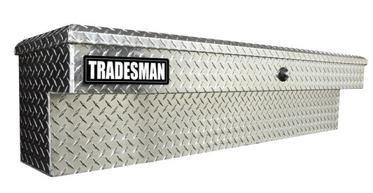 Tradesman Aluminum Side Bin Truck Tool Box w/Push Button (60in.) - Brite - Burkken Auto Parts