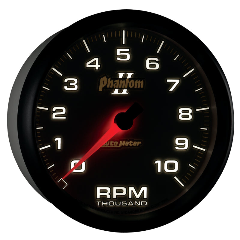 Autometer Phantom II 5in Electrical 10K RPM In-Dash Tachometer - Burkken Auto Parts