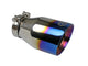 aFe Mach Force XP 304 Stainless Steel Clamp-On Exhaust Tip 2.5in Inlet / 4in Outlet - Blue Flame - Burkken Auto Parts