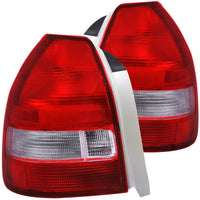 ANZO 1996-2000 Honda Civic Taillights Red/Clear - Burkken Auto Parts