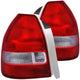 ANZO 1996-2000 Honda Civic Taillights Red/Clear - Burkken Auto Parts