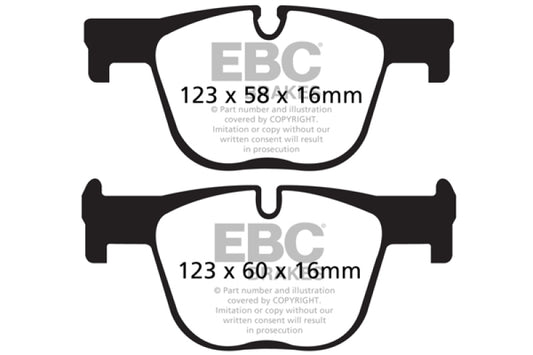 EBC 12+ BMW ActiveHybrid 3 3.0 Turbo Greenstuff Rear Brake Pads - Burkken Auto Parts