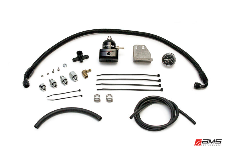 AMS Performance 08-15 Mitsubishi EVO X Fuel Pressure Regulator Kit - Black - Burkken Auto Parts