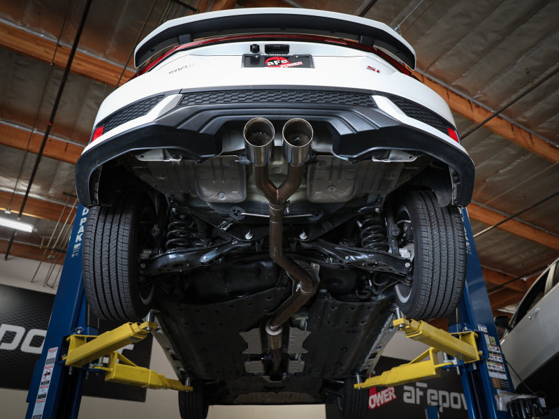 aFe Takeda 2.5in 304SS Cat-Back Exhaust System 17-20 Honda Civic SI Coupe L4-1.5L (t) - Polished Tip - Burkken Auto Parts