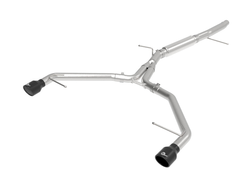 aFe 17-19 Audi A4 (L4-2.0L) MACH Force-Xp  Stainless Steel Axle-Back Exhaust System - Black Tip - Burkken Auto Parts