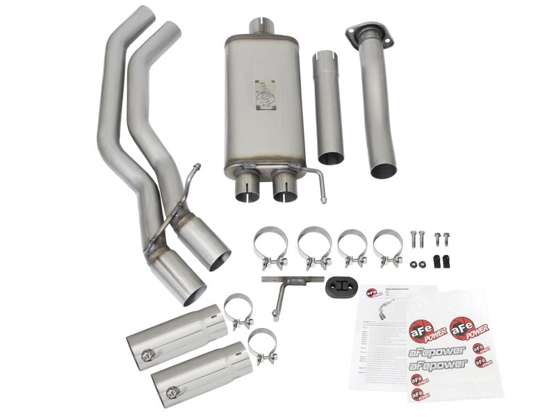 aFe Rebel Exhausts 3in SS Cat-Back 15-16 Ford F-150 EcoBoost V6 2.7/3.5L V8 5.0L w/ Polished Tips - Burkken Auto Parts