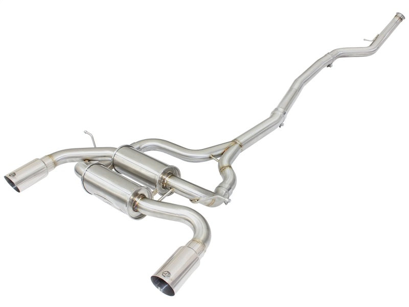 aFe MACHForce XP SS-304 Polish Tip 2.5in Dia Cat Back Exhaust 12-14 BMW 335i (F30) 3.0L (t) - Burkken Auto Parts