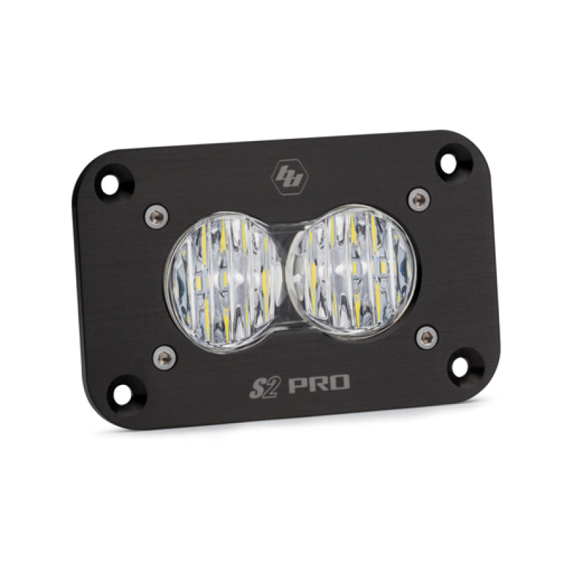 Baja Designs S2 Pro Flush Mount Wide Cornering Pattern LED Work Light - Clear - Burkken Auto Parts