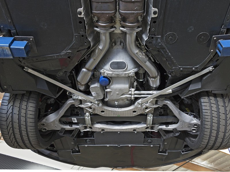 aFe POWER 14-18 Chevrolet Corvette C7 & Z06 Twisted Steel 3in 304 Stainless Steel Mid Pipe w/ Cat - Burkken Auto Parts