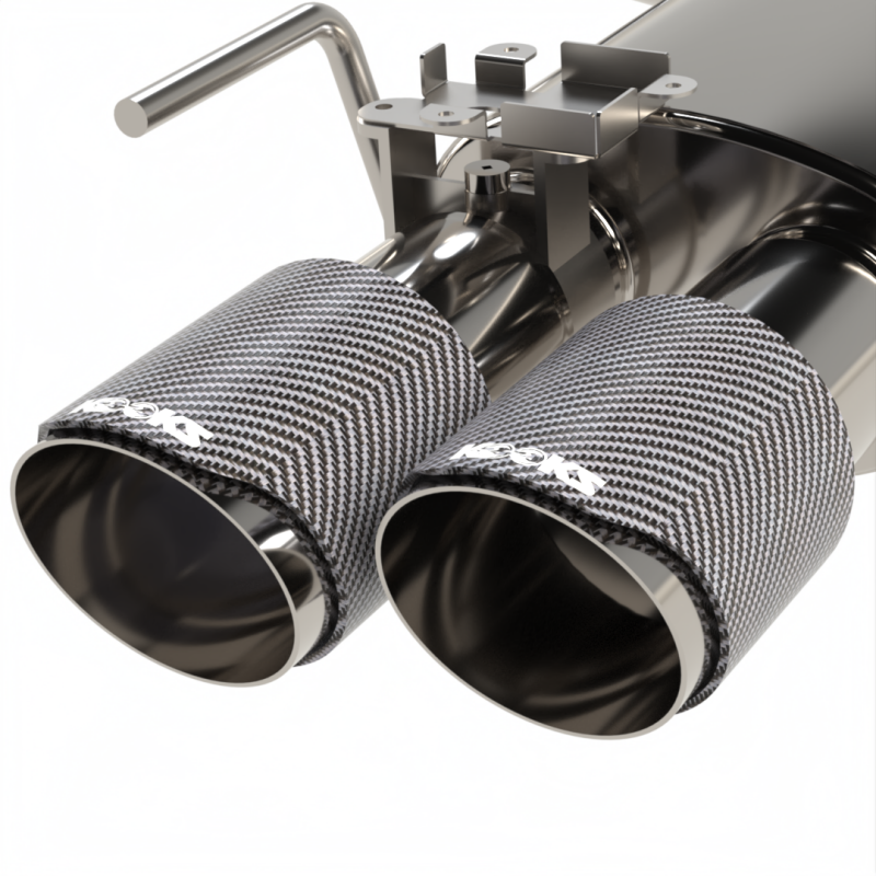 Kooks 18-24 Ford Mustang GT 5.0 3in. Valved Touring Cat-Back Exhaust - Carbon Tips - Burkken Auto Parts