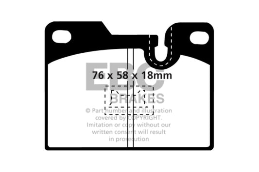 EBC 79-88 Porsche 924 2.0 Turbo Greenstuff Rear Brake Pads - Burkken Auto Parts