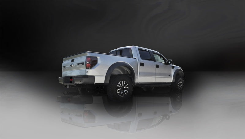 Corsa 2011-2014 Ford F-150 Raptor 6.2L V8 Black Sport Cat-Back Exhaust - Burkken Auto Parts