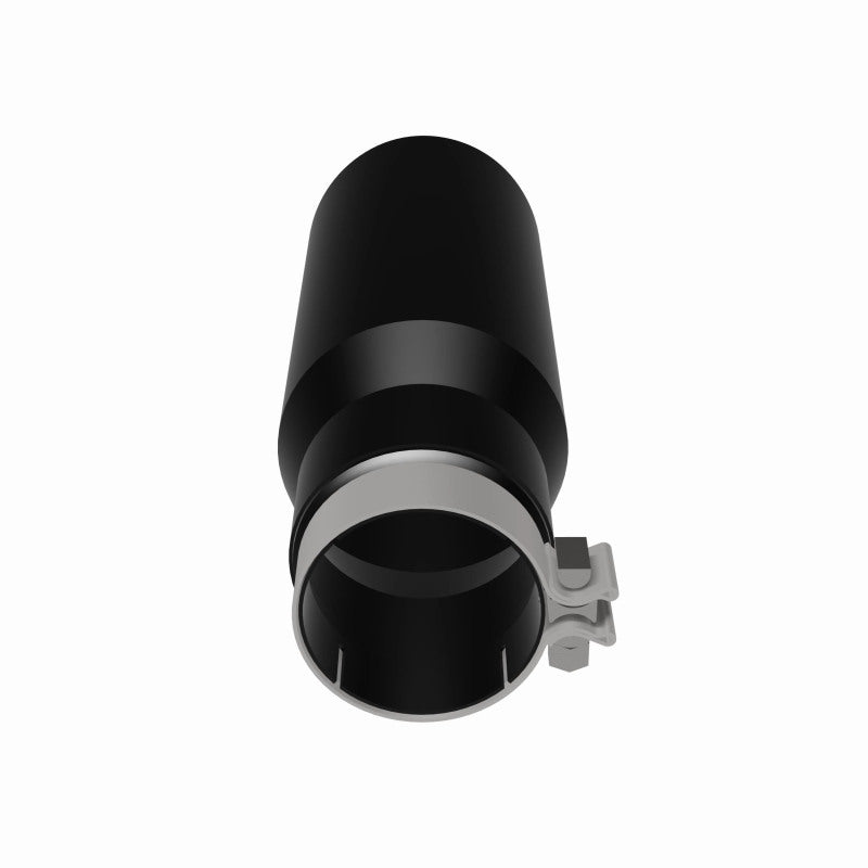 MagnaFlow Tip Stainless Black Coated Single Wall Round Single Outlet 5in Dia 3.5in Inlet 14.5in L - Burkken Auto Parts