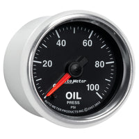 Autometer GS Series 2-1/16in Oil Pressure Gauge 100PSI Electric Full Sweep - Burkken Auto Parts