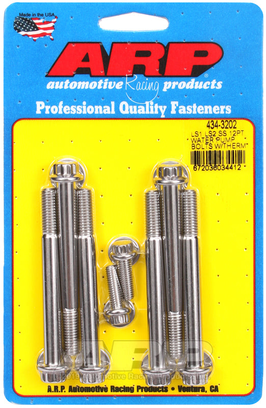 ARP LS1 LS2 SS 12pt Water Pump Bolts w/Thermostat Housing Bolts Kit - Burkken Auto Parts