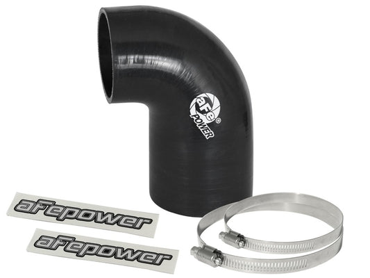 aFe Magnum FORCE CAI Univ. Silicone Coupling Kit (3in. ID to 2.5in. ID) 90 Deg. Elbow Reducer - Blk - Burkken Auto Parts