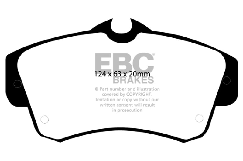 EBC 00-11 Chrysler PT Cruiser 2.4 Redstuff Front Brake Pads - Burkken Auto Parts