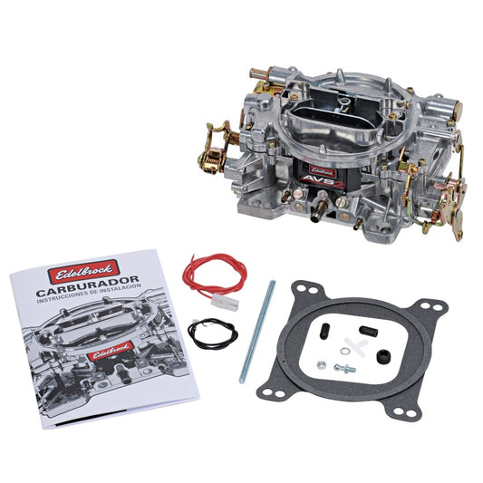 Edelbrock Carburetor Thunder Series 4-Barrel 800 CFM Manual Choke Calibration Satin Finish - Burkken Auto Parts