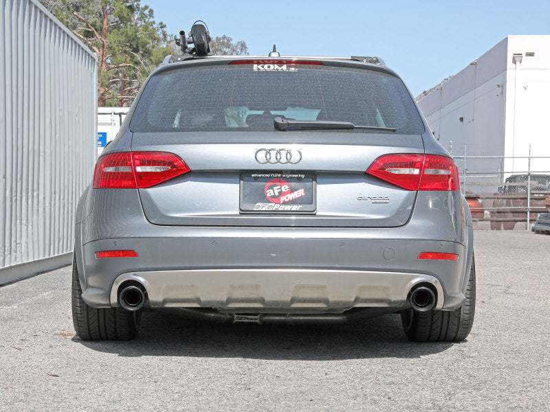 afe MACH Force-Xp 13-16 Audi Allroad L4 SS Axle-Back Exhaust w/ Black Tips - Burkken Auto Parts