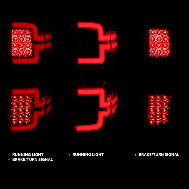 ANZO 2014-2018 Chevy Silverado 1500 LED Taillights Chrome - Burkken Auto Parts