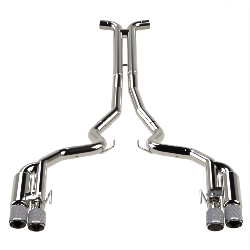 Kooks 18-24 Ford Mustang GT 5.0 3in. Valved Shotgun Cat-Back Exhaust - Carbon Tips - Burkken Auto Parts