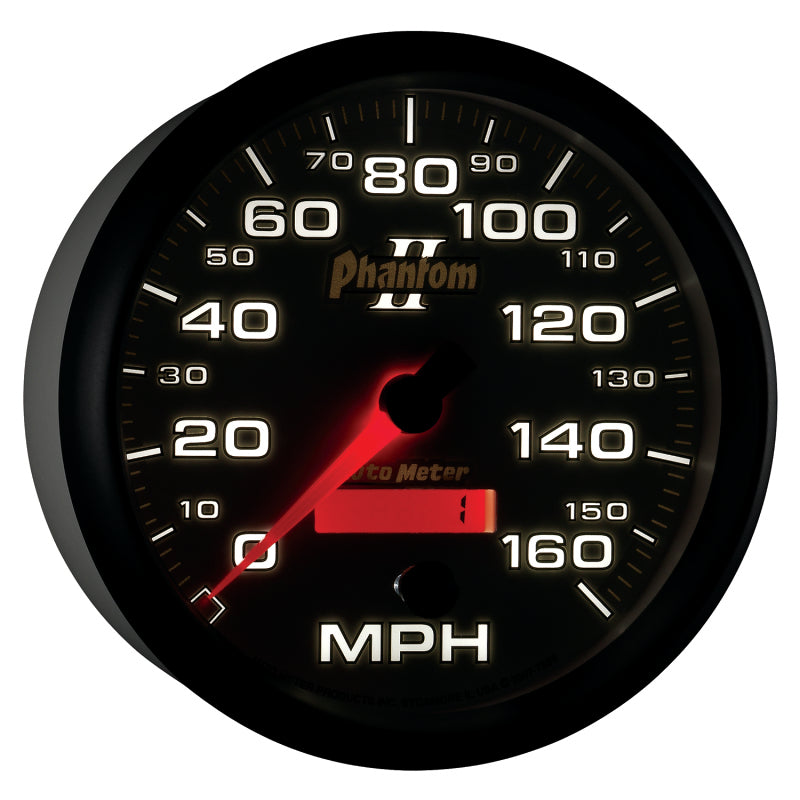 Autometer Phantom II 5in Electrical Programmable Speedometer 150MPH - Burkken Auto Parts