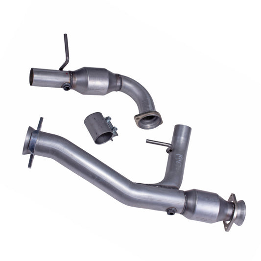 BBK 11-14 Ford F-150 Coyote 5.0 3in Short Exhaust Mid Y-Pipe w/ Catalytic Converters (For 1947) - Burkken Auto Parts
