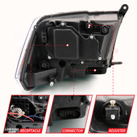 ANZO 2009-2018 Dodge Ram 1500 Projector H.L. Switchback Black Amber - Burkken Auto Parts