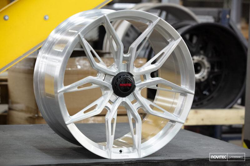 Vossen x Novitec NF11 21x12in - 5x114.3 BP - ET51 - Brushed Gloss Clear Maserati MC20 Rear Wheel