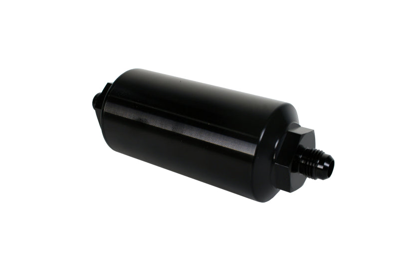 Aeromotive In-Line Filter - (AN-6 Male) 10 Micron Microglass Element Bright Dip Black Finish - Burkken Auto Parts