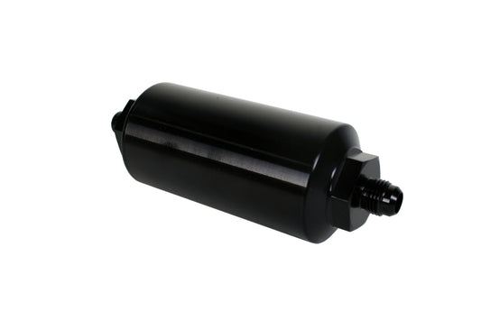 Aeromotive In-Line Filter - (AN-6 Male) 10 Micron Microglass Element Bright Dip Black Finish - Burkken Auto Parts