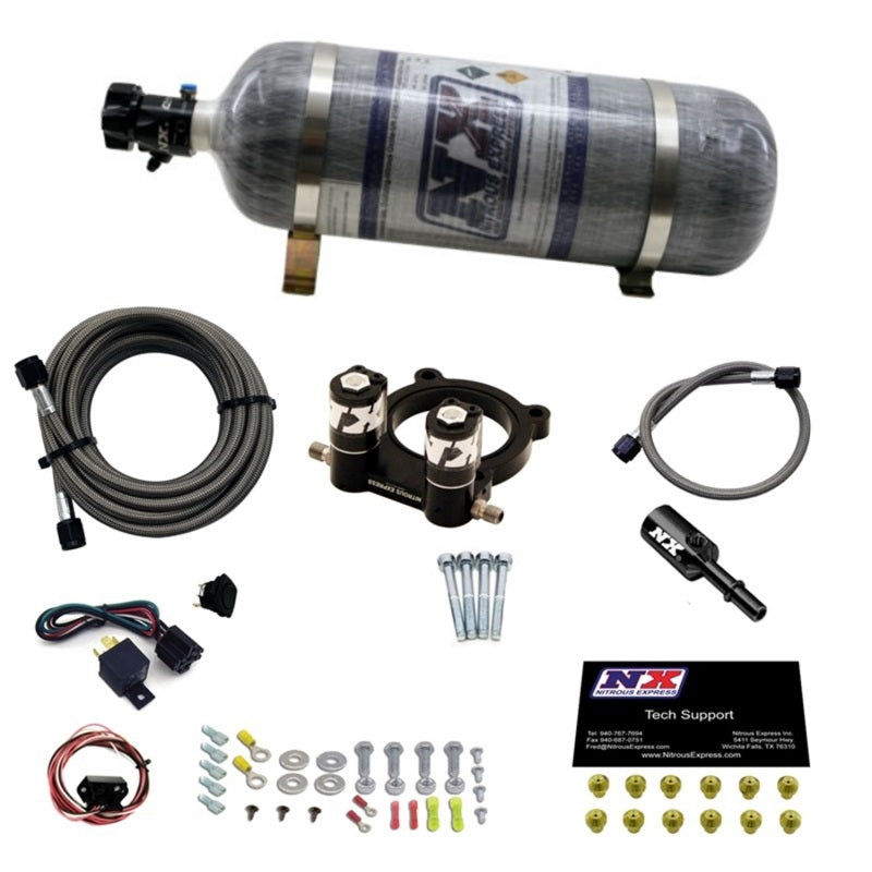 Nitrous Express Ford 2.3L Ecoboost Nitrous Plate Kit w/12lb Bottle - Burkken Auto Parts