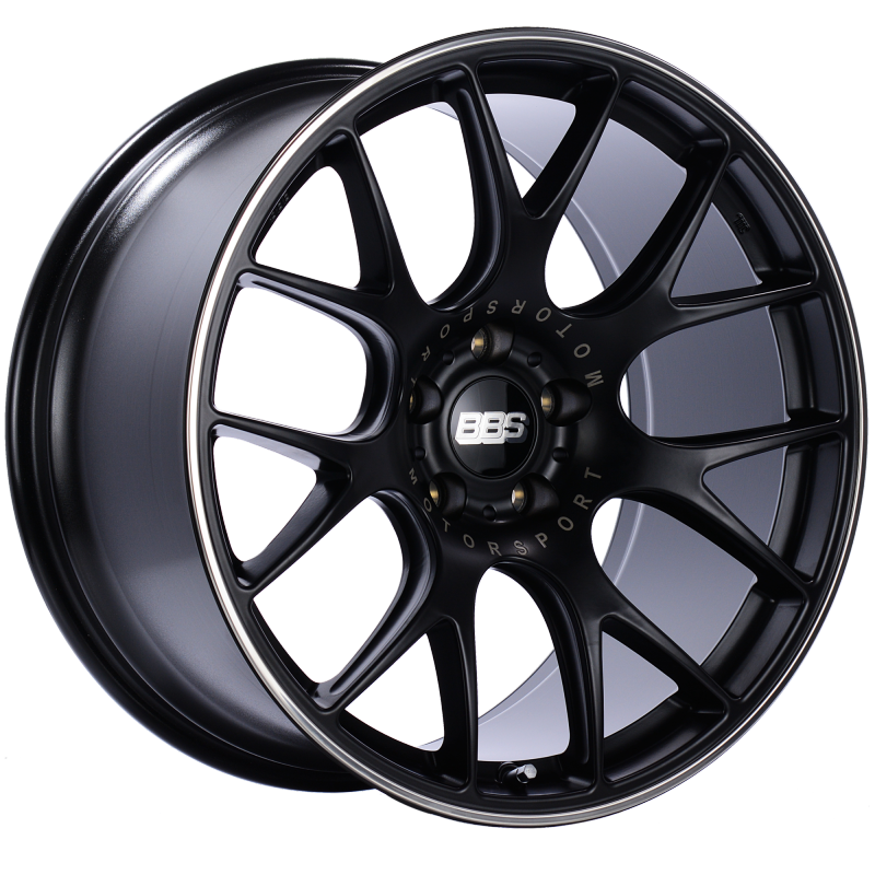 BBS CH-R 20x10.5 5x114.3 ET24 CB66 Satin Black Polished Rim Protector Wheel - Burkken Auto Parts