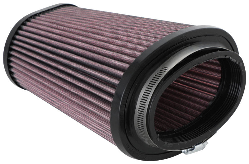 K&N Universal Clamp-On Air Filter 2.844x4.813in Flg ID x 6.5x4.75in B OD x 4.5x3.25in T OD x 7.5in H - Burkken Auto Parts