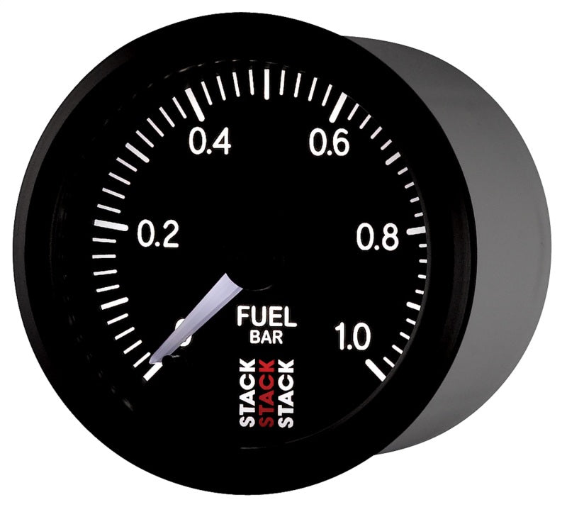 Autometer Stack 52mm 0-1 Bar M10 Male Pro Stepper Motor Fuel Pressure Gauge - Black - Burkken Auto Parts