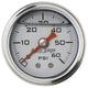 Autometer AutoGage 1.5in Liquid Filled Mechanical 0-60 PSI Fuel Pressure Gauge - Silver - Burkken Auto Parts
