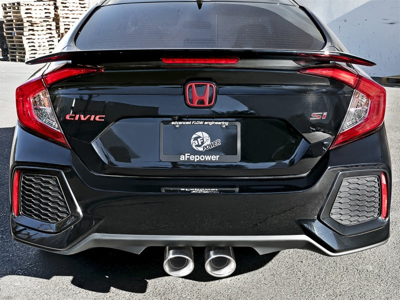 aFe Takeda 3in 304 SS Cat-Back Exhaust System w/ Polished Tips 2017 Honda Civic Si I4 1.5L (t) - Burkken Auto Parts