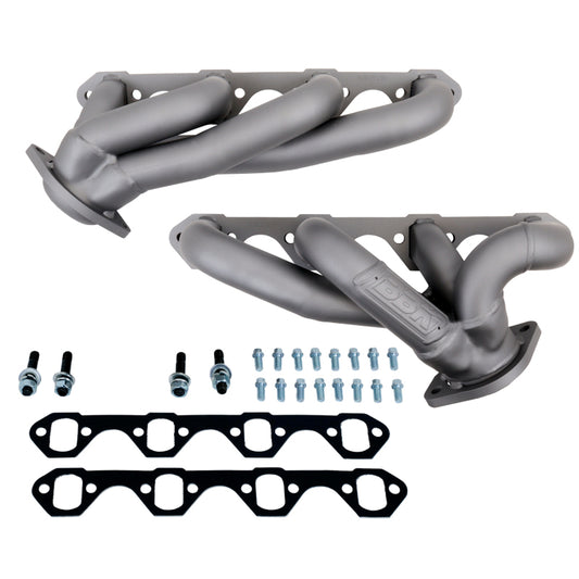 BBK 87-95 Ford F150 Truck 5.0 302 Shorty Unequal Length Exhaust Headers - 1-5/8 Titanium Ceramic - Burkken Auto Parts