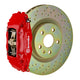 Brembo 82-89 6-Series Front GT BBK 4 Piston Cast 2pc 332x32 1pc Rotor Drilled-Red - Burkken Auto Parts