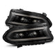 AlphaRex 15-23 Dodge Charger LUXX LED Proj Headlights Alpha-Black w/Actv Light & Seq.Sig / SB DRL - Burkken Auto Parts
