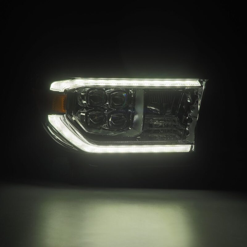 AlphaRex 07-13 Toyota Tundra / 08-17 Sequoia NOVA LED Proj HL Chrome w/Actv Light Seq. Sig + DRL - Burkken Auto Parts