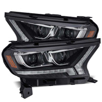 AlphaRex 2019+ Ford Ranger PRO-Series Proj Headlights Plank Style Black w/Seq Signal/DRL - Burkken Auto Parts