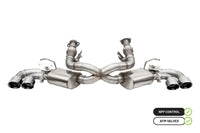 Corsa 2020-25 Corvette C8 3in Valved Cat-Back 4.5in Pol Quad Tips - Fits Factory Perf Exhaust w/ AFM - Burkken Auto Parts
