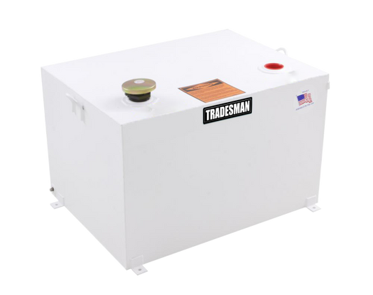 Tradesman Steel Rectangular Liquid Storage Tank - White - Burkken Auto Parts