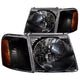 ANZO 2001-2005 Ford Explorer Crystal Headlights Black - Burkken Auto Parts